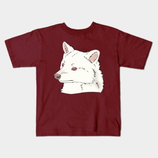 Albino Raccoon Head Kids T-Shirt